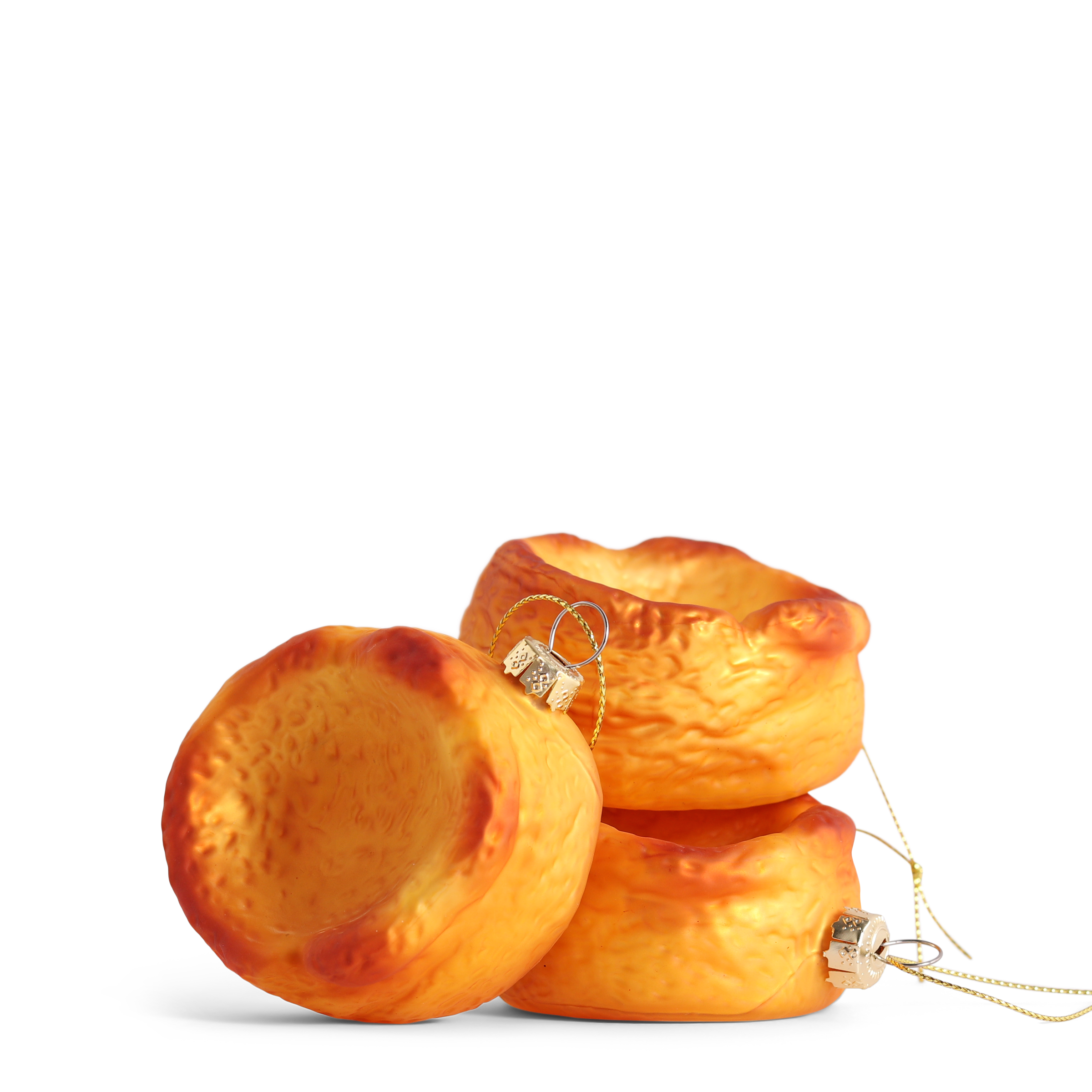 Yorkshire Pudding Glass Decoration, 6cm