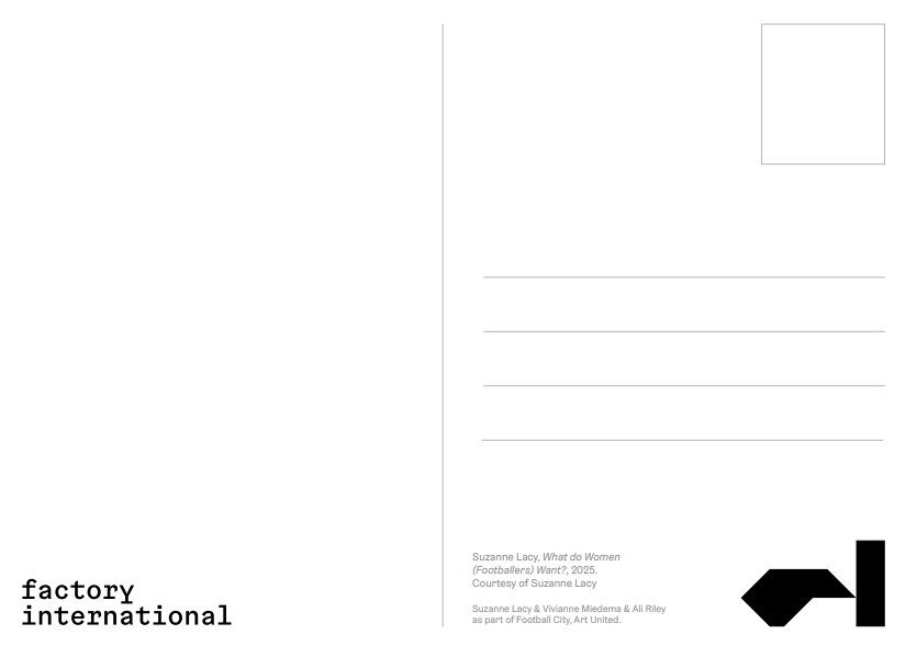 Suzanne Lacy & Vivianne Miedema  - What Do Women (Footballers) Want Postcard