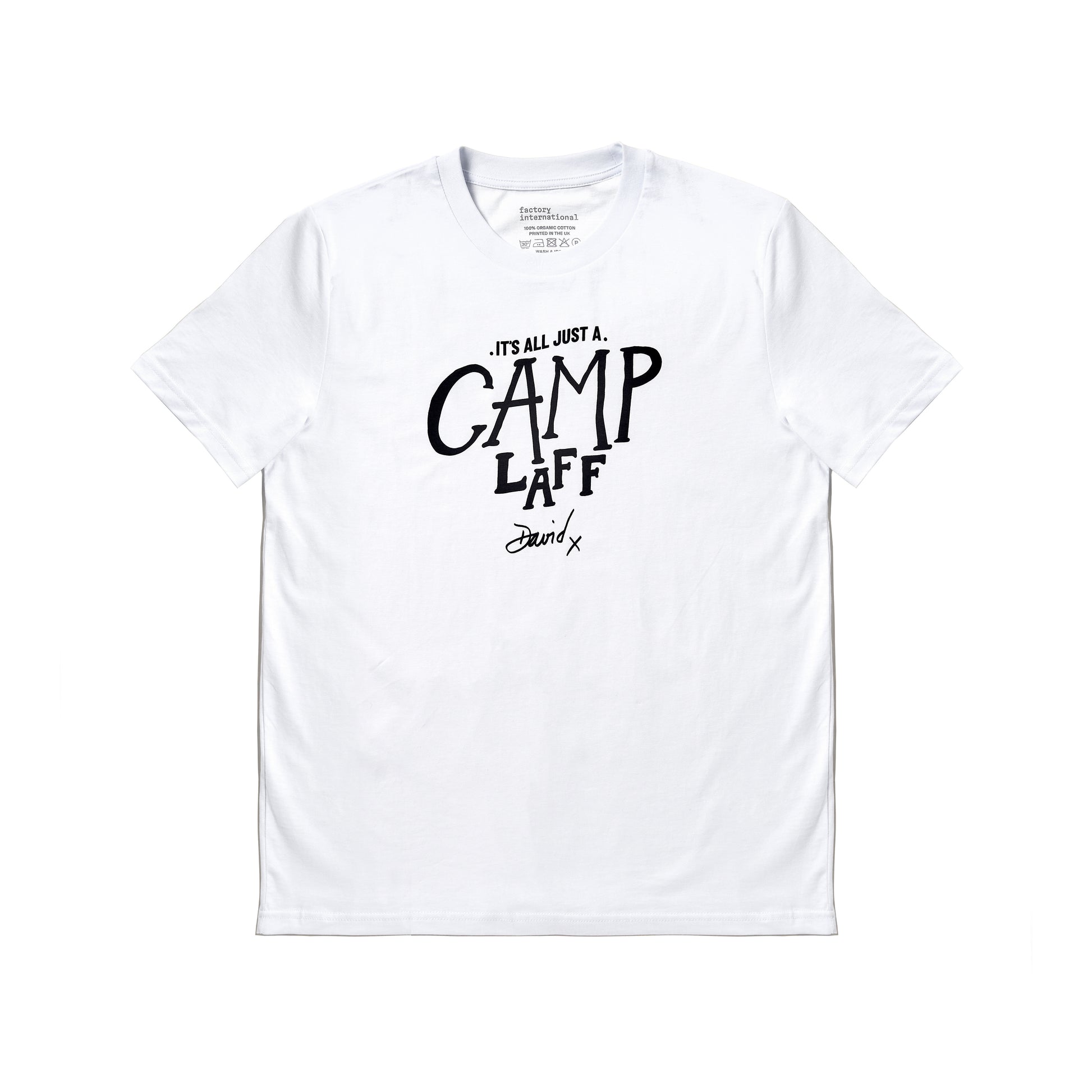 camp david t shirts David Hoyle 'All Just A Camp Laff' White T-Shirt