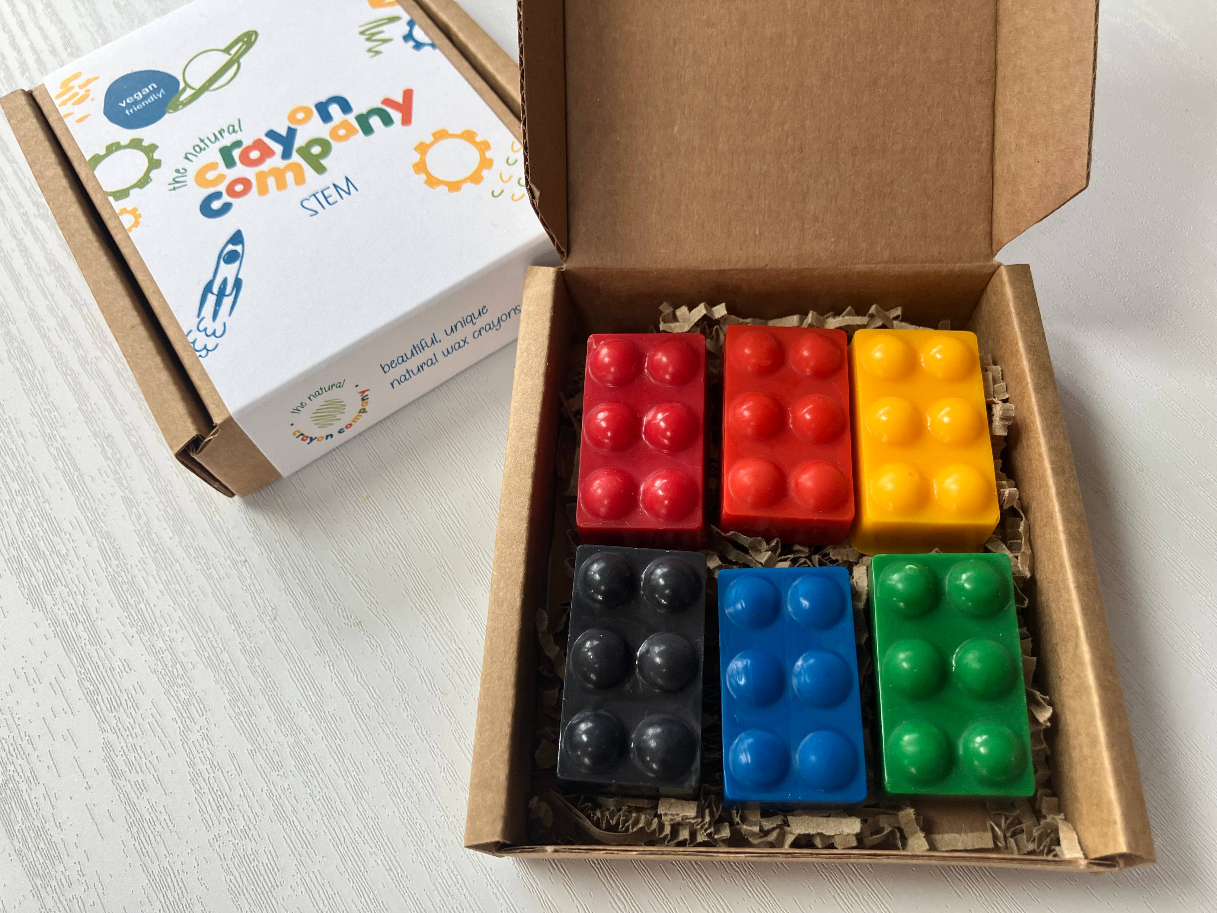 Building Bricks Set of 6 Vegan Crayons